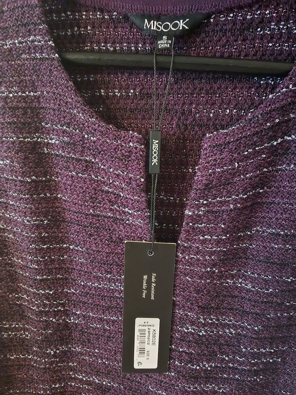Misook Plum Textured Knit Women's Sweater - Picture 6 of 13